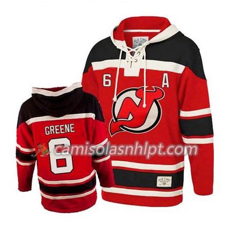Camisola New Jersey Devils Andy Greene 6 Vermelho Sawyer Hoodie - Homem
